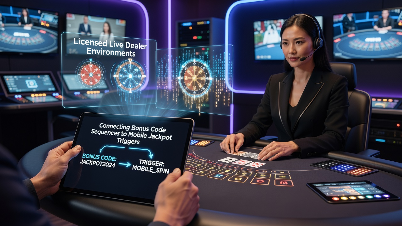 Darstellung der Verbindung zwischen Bonuscode-Sequenzen und mobilen Jackpot-Triggern in lizenzierten Live-Dealer-Umgebungen