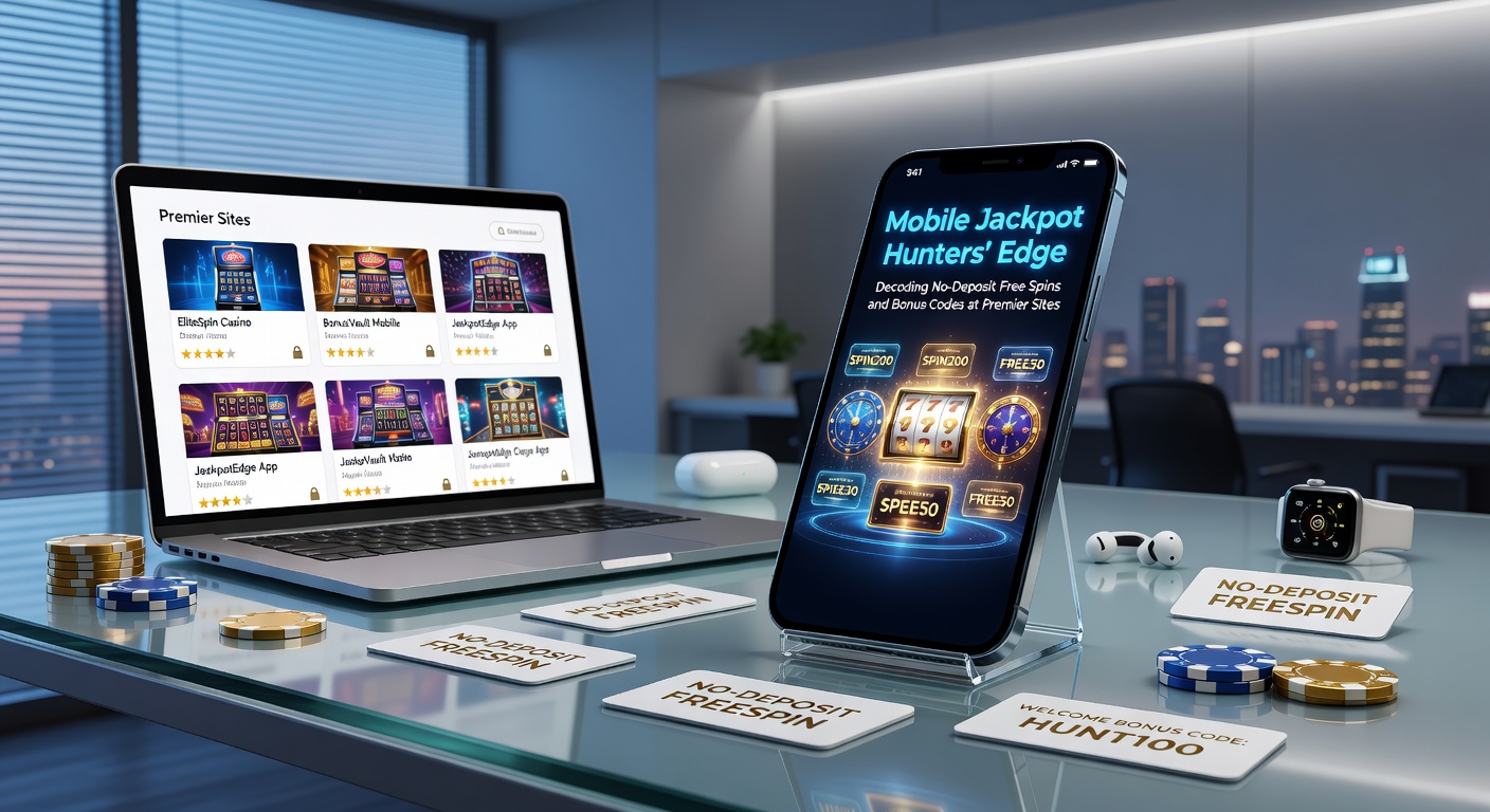 Detaillierte Ansicht eines Mobile-Casino-Screens mit aktiviertem No-Deposit Bonus und progressivem Jackpot-Zähler