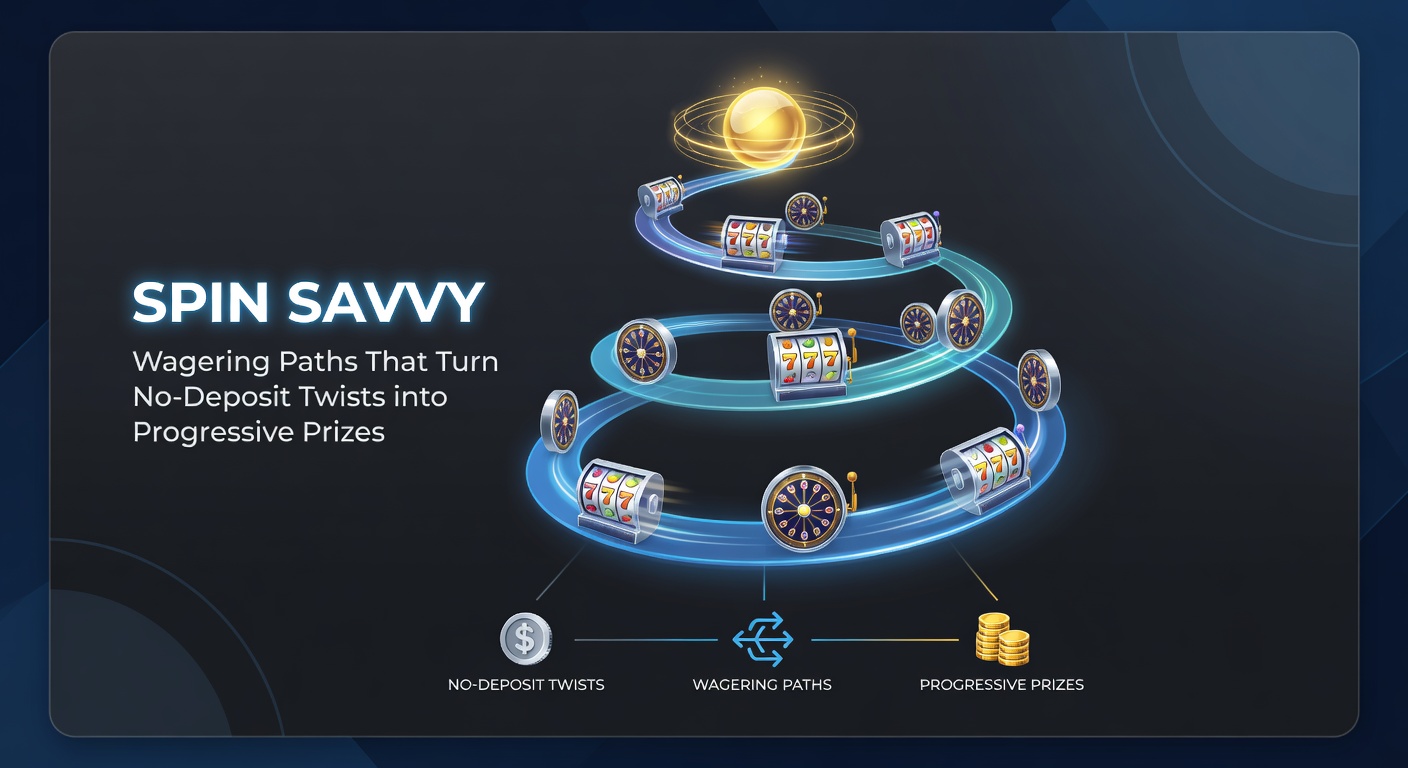 Detaillierte Infografik mit Wettpfad-Diagrammen, die Free Spins, Umsatzstufen und progressive Jackpot-Ziele verbinden, inklusive Münzstapeln und Slot-Walzen